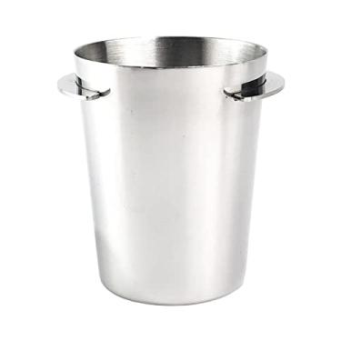 Imagem de Baoblaze Copo de dosagem durável para utilidade, copo de dosagem de café de aço inoxidável, parte do alimentador de pó, para máquinas de espresso de 51 mm, ferramentas DIY - prata