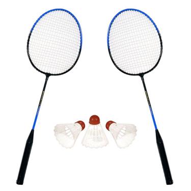 Imagem de Kit de Badminton Completo 2 Raquetes 3 Petecas e Bolsa