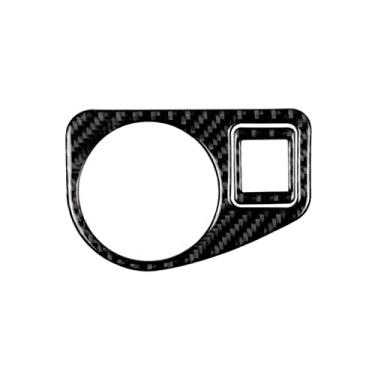 Imagem de UTOYA Adesivo do painel de interruptor do farol interior de fibra de carbono do carro Moldura decorativa, apto para VW Golf 7 2013-2017 Estilo do carro