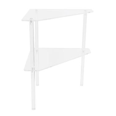 Imagem de Garneck 1 Conjunto De Rack De Exibição Claro Suporte De Armazenamento Prateleiras De Parede Acessórios De Maquiagem Acessórios De Banho Doméstico Triangular Rack De Armazenamento Suporte