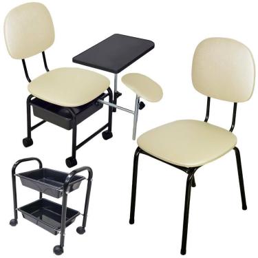 Imagem de Kit Cirandinha Manicure +Carrinho + Cadeira Cliente - Pérola