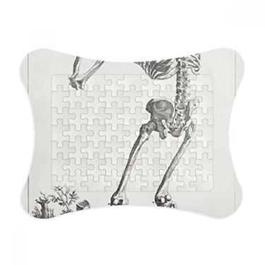 Imagem de Decoração de corpo humano, moldura de quebra-cabeça de esqueleto para decoração de imagens, ornamento de jogo