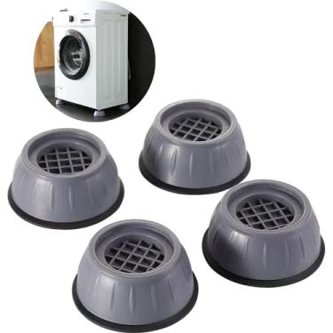Imagem de Kit 8 Pé Base Protetora Nivelador Suporte Multiuso Máquina de Lavar Amortecedores de Vibração Geladeira Fogão Móveis Anti Vibração e Elevação Antiderrapante Redução Ruído