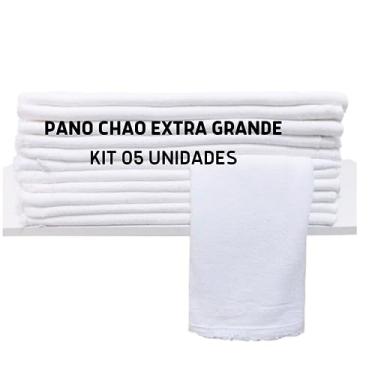 Imagem de Pano De Chao Extra Grande Limpeza Saco Branco Alvejado Kit 05 Un