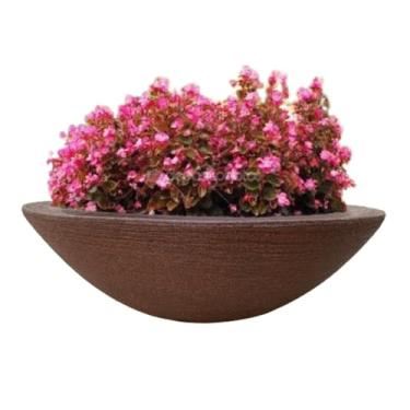 Imagem de Vaso Polietileno Bacia Para Plantas Flores Jardim Luxo 50cm (MARROM)