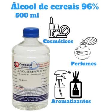 Imagem de Álcool De Cereais Concentrado 96% 500ml Fórmula Para Aromatizantes, Co