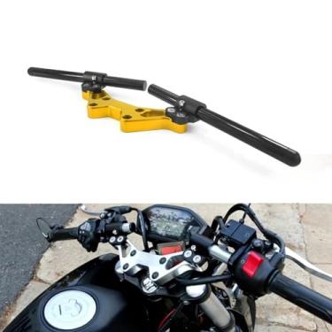 Imagem de Heinmo Kit esportivo de guidão ajustável de alumínio MSX125 para MSX125 Grom MSX 125 2013-2020 2021 2022 (ouro)