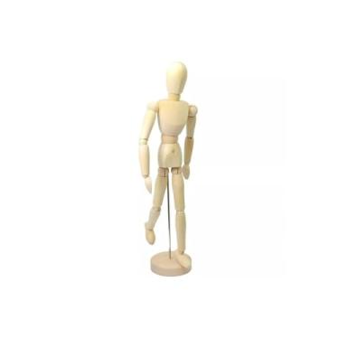 Imagem de Boneco Manequim Articulado Madeira 30cm Paradesenho E Decoração