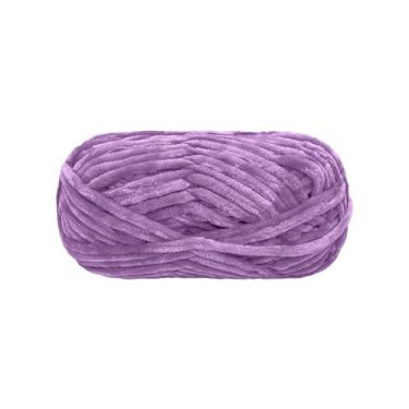 Imagem de Dynwave Fio grosso fio volumoso crochê 80m super volumoso fio de lã gigante mão tricô fio mão tricô para travesseiro tapete fazendo suéteres, Luz roxa