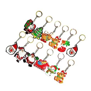 Imagem de Amosfun 24 Unidades carteira de chaves ano acessórios para festa carteira metálica chaveiro de férias decoração de carro carteira de porta-chaves chaveiros Natal Bolsa filho