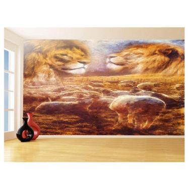 Imagem de Papel De Parede 3D Religioso Jesus Leão De Judá 3,5M Rl94