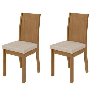 Imagem de Conjunto 2 Cadeiras Athenas Amêndoa/Linho Rinzai Bege Lopas