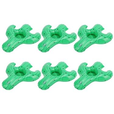 Imagem de Bases para copos infláveis, porta-copos infláveis ​​Porta-copos infláveis ​​para bebidas flutuantes duráveis, portáteis, dobráveis ​​para segurar bebidas