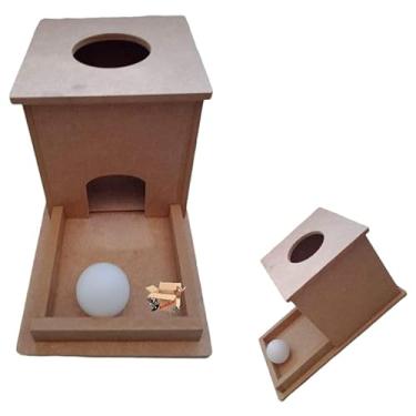 Imagem de Brinquedo Pedagógico Educativo Em Madeira Caixa Permanência Montessori