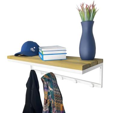 Imagem de Cabideiro Strassis Design SD-5013 Metal e Madeira Cor: Branco