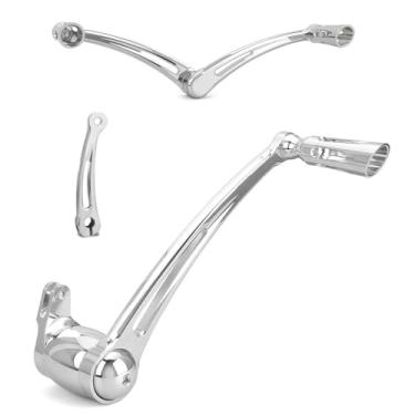Imagem de TOPRAMETAL Alavancas de câmbio internas de freio CNC de alumínio cromado para Harley Road Street Glide FLHR FLHX FLHTCU FLHTK FLHTCUTG CVO Limited FLHTKSE 2014-2024