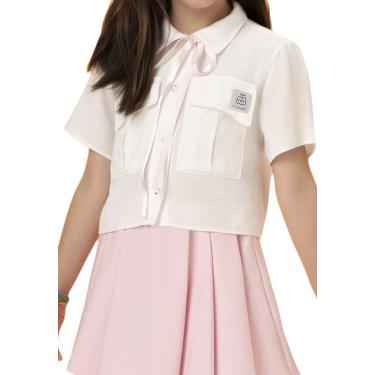 Imagem de Infantil - Conjunto Saia Camisa Rosa Hi! Angel 14 Rosa  menina
