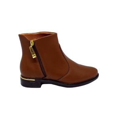 Imagem de Bota Marrom Cano Curto com Zíper Vizzano
