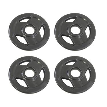 Imagem de Kit 4 Anilhas Sport 1 Kg Emborrachada Furo Standad Preto