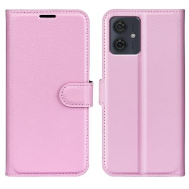 Imagem de Capa de telefone para Motorola Moto G54 versão da UE, capa de couro PU com suporte para cartão de crédito carteira fina flip com suporte capa protetora para Motorola G54 versão UE capa de telefone