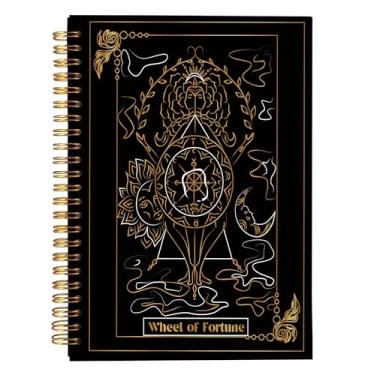 Imagem de NEGIGA Wheel of Fortune Tarot Card Journal Notebook, Witch Notebook, Tarot Gifts for Women, Spiral Notebook 5,5 x 8,3