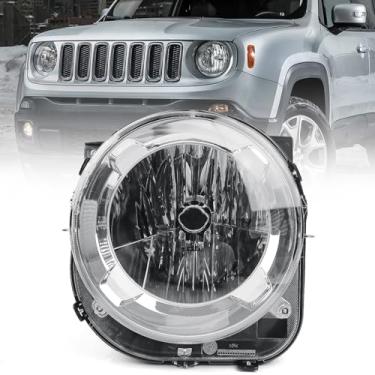 Imagem de Huray Conjunto de farol para Jeep Renegade 2015-2018 lâmpada de cabeça de substituição do lado do motorista 68256570AA CH2502273 LH