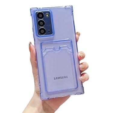 Imagem de Tuokiou Capa de celular compatível com Samsung Galaxy Note 20, capa carteira macia à prova de choque para Galaxy Note 20 de 6,7 polegadas (roxa)