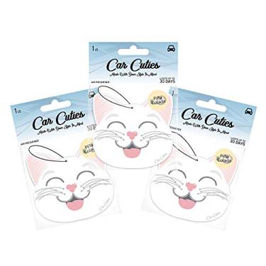 Imagem de Car Cuties Fofo FRESHENER DE AR DE CARRO DE CAT - Design de gato fofo, perfume de longa duração, parte dos lucros beneficia PAWS Chicago (Pina Colada - Pacote com 3)