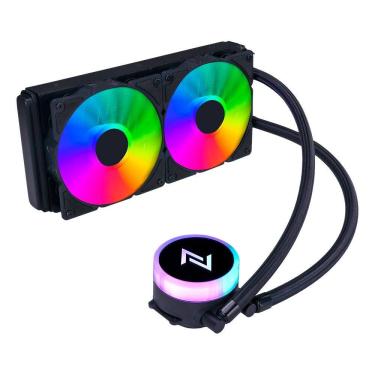 Imagem de Water Cooler Neologic Liquid Color Dark Storm 2.4 Intel/Amd,Rainbow,  240Mm, Preto - Nldrk240r