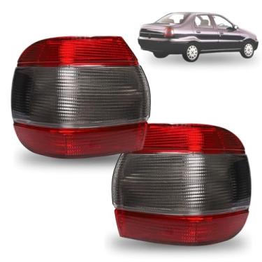 Imagem de Par Lanterna Traseira Siena G1 96 97 98 99 2000 Fumê