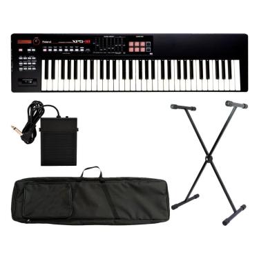Imagem de Kit Teclado XPS-10 Preto + Capa Luxo + Suporte X + Pedal Sustain "P"