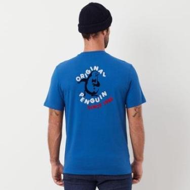 Imagem de Original Penguin Camiseta Estampada Azul Original Penguin-Masculino