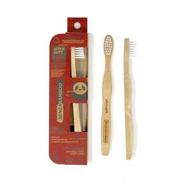 Imagem de Escova de dentes infantil ultramacia de bambu 1 unidade da Senzacare (pacote com 2)