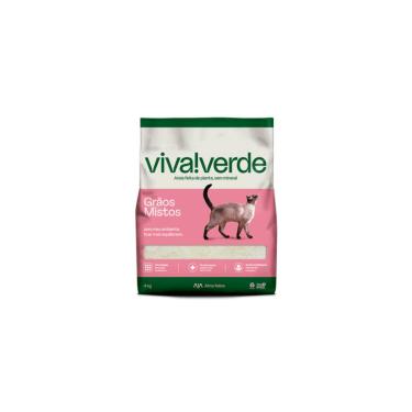 Imagem de Areia Sanitária Biodegradável Gatos Viva Verde Vida Descomplicada 4kg Rosa