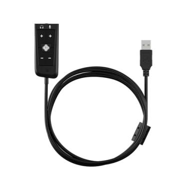 Imagem de Adaptador de o Jack USB para 3,5 Mm, Cabo Jack Fêmea USB para 3,5 Mm para Cloud II, Placa de Som Estéreo Externa Com Controle de Volume para Fone de Ouvido para