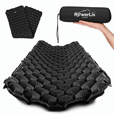 Imagem de POWERLIX Almofada de dormir ultraleve para acampamento com saco inflável – Tapete compacto e leve para acampamento, mochila ao ar livre, caminhadas, viagem, airpad, acampamento, colchão de ar, tapete