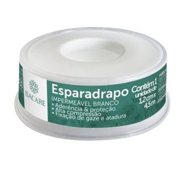 Imagem de Isacare Esparadrapo Impermeável Branco 1,2cm x 4,5m | Tecido 100% Algodão, Alta Fixação e Flexibilidade | Ideal para Curativos e Primeiros Socorros