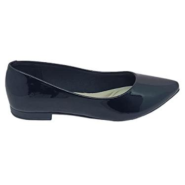 Imagem de Sapatilha Feminina Beira Rio Napa Turim Casual Cor:Preto Verniz;Tamanho:34