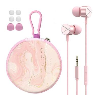 Imagem de GOGOSINIS Conjunto de fones de ouvido com capa para crianças para escola, fones de ouvido com fio com capa e pontas de ouvido de tamanho pequeno, fones de ouvido estéticos com capa fofa, fones de