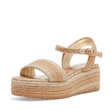 Imagem de Steve Madden Girls Shoes Sandália anabela Cleo, Natural, 3 Little Kid