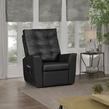 Imagem de Poltrona Bali Confortável p/ Leitura Descanso em Couro Forte