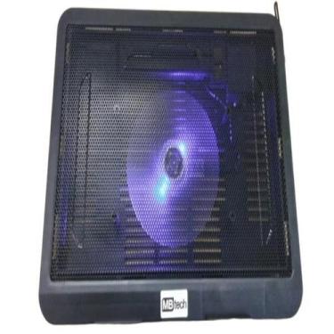 Imagem de Base Ventilada Com Cooler Led Azul 2 Posições Para Notebook - MB