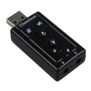 Imagem de Placa de som Adaptador De Som Usb 7.1 Canais 3d  2 Entradas - A.R Vari