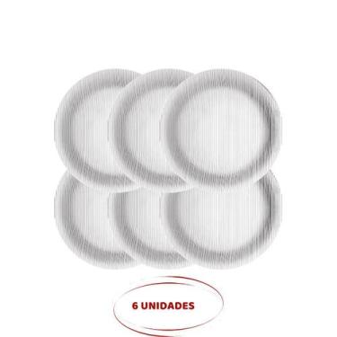 Imagem de Conjunto de 6 Pratos Rasos 23cm Vidro Diamante Duralex - Nadir Figueir