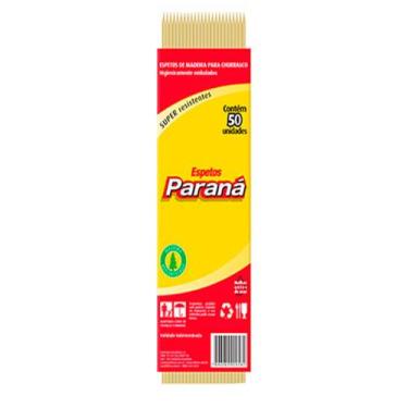 Imagem de Espeto de Madeira para Churrasco Paraná 50 Unidades
