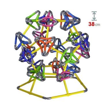 Imagem de Quebra-cabeça Geométrico Edulig Puzzle 3D Satélite - 225 peças e conex