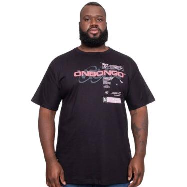 Imagem de Camiseta Masculina Onbongo Plus Size Preta ON223