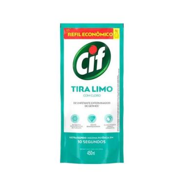 Imagem de Limpador Desinfetante Uso Geral Tira Limo Cloro Refil 450 Ml - CIF, U