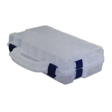 Imagem de Estojo maleta case duplo hi para pesca porta isca artificial c/ 28 div