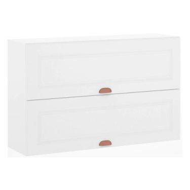 Imagem de Armário Aéreo Basculante Duplo 120 cm 2 Portas Cristal Luciane Móveis